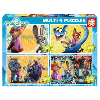 Puzzle Multi 4 Zootopia Educa 50-80-100-150 darabos 5 évtől kép