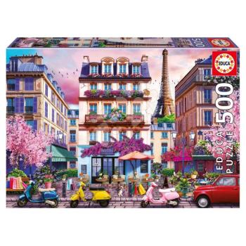Puzzle Paris Shopping District Educa 500 darabos és Fix ragasztó kép