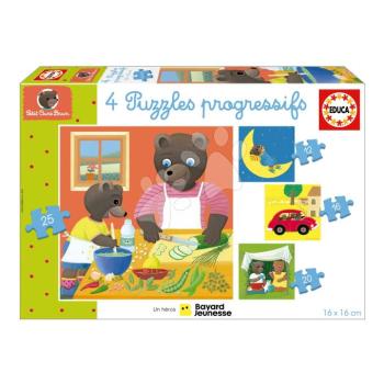 Puzzle Petit Ours Brun Progressive Educa 12-16-20-25 darabos 5 évtől kép