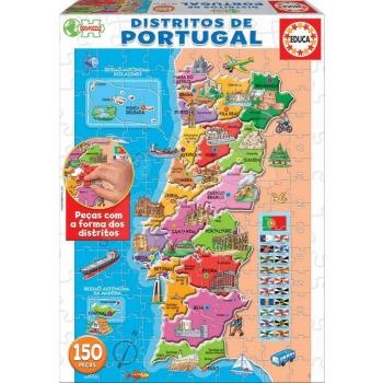 Puzzle Portugália térképe nevezetességekkel Educa 150 darabos 7 évtől kép