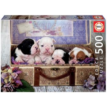 Puzzle Puppies Educa 500 darabos és Fix ragasztóval a csomagban 11 évtől kép