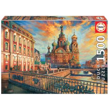 Puzzle Saint Petersburg Educa 1500 darabos és Fix ragasztó 11 évtől kép