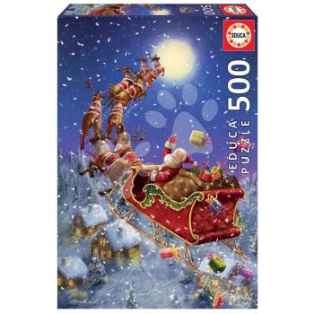 Puzzle Santa Claus is Coming Educa 500 darabos és Fix ragasztó