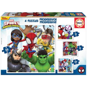 Puzzle Spidey & his Amazing Friends Progressive Educa 12-16-20-25 darabos kép