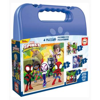 Puzzle Spidey & his Amazing friends Progressive Educa 6-9-12-16 darabos kofferben 3 évtől kép