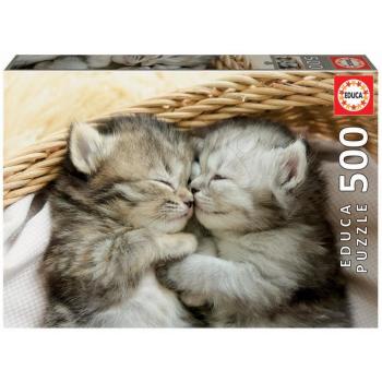 Puzzle Sweet Kittens Educa 500 darabos és Fix ragasztóval a csomagban 11 évtől kép