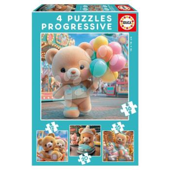 Puzzle Teddy Bears in Park Educa progresszív 12-16-20-25 darabos kép