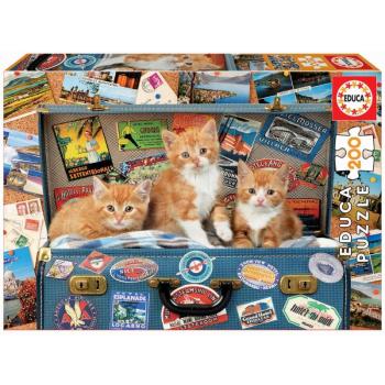 Puzzle Travelling kittens Educa 200 darabos 6 évtől kép