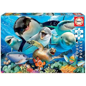 Puzzle Underwater Selfie Educa 100 darabos 6 évtől kép