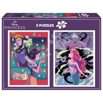 Puzzle Villains versus Princesses Disney Educa 2x500 darabos és Fix ragasztó kép