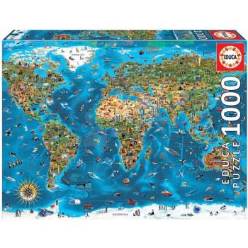 Puzzle Wonders of the World Educa 1000 darabos és Fix ragasztóval a csomagban 11 évtől kép