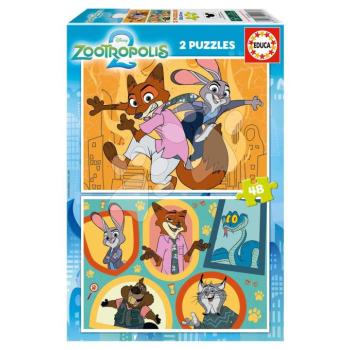 Puzzle Zootopia 2 Educa 2x48 darabos 4 évtől
