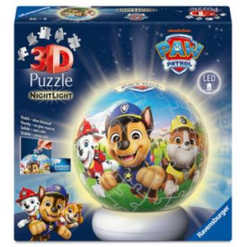 Puzzleball 3D 73 db - Mancs Őrjárat éjjeli fény kép