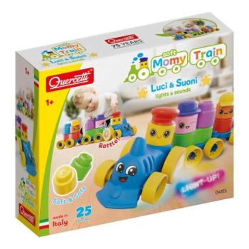 Quercetti Momy Soft - puha kockák vonattal - 25 db kép