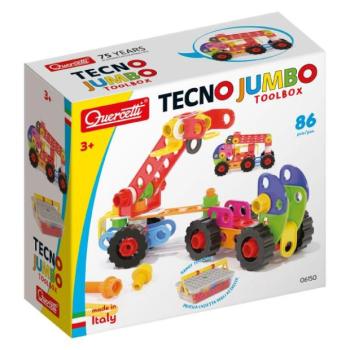 Quercetti Tecno Jumbo Toolbox - építőkészlet - 86 db kép