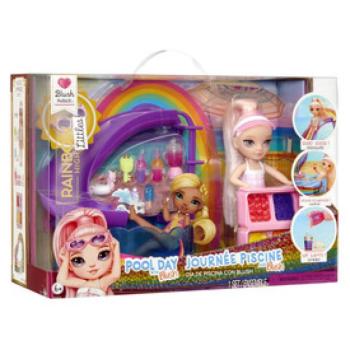 Rainbow High Készlet kistestvérrel – medence kép