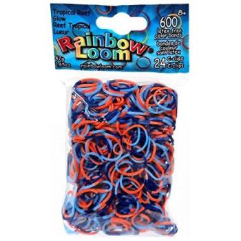 Rainbow Loom eredeti gumik gyerekeknek trópusi zátony 600 darab 22077 kép