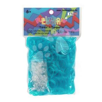 Rainbow Loom gyerek áttetsző gumik 22086 türkíz kép