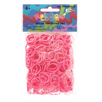 Rainbow Loom gyerek gumik csillogó 20341 piros kép