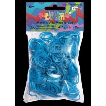Rainbow Loom gyerek gumik metál 20297 kék kép