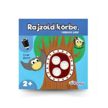 Rajzold körbe, ragaszd oda! matricás foglalkoztató - Erdei állatok kép