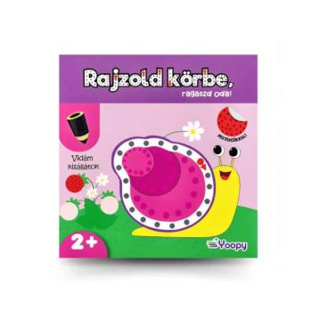 Rajzold körbe, ragaszd oda! matricás foglalkoztató - Vidám kisállatok kép