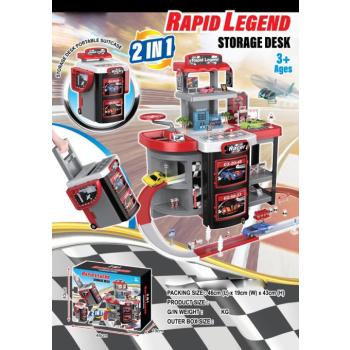 Rapid Legend 2 az 1-ben versenypálya és hordozható táska, többszintes garázs, parkoló MT1622 kép