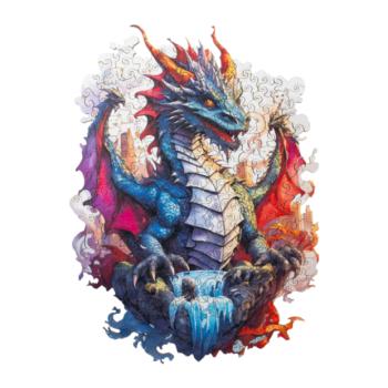 RECENTTOYS Fa puzzle - Sárkány kép