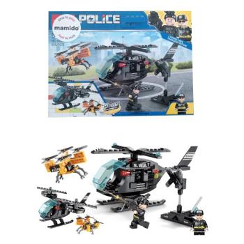 Rendőrségi helikopter drónnal SWAT 2 az 1-ben építőkészlet 200 darabos MT1130 kép