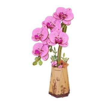RoboTime 3D fa puzzle Lila orchidea kép