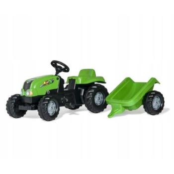 Rollytoys Rolly Kid pedál traktor traktorral - zöld kép