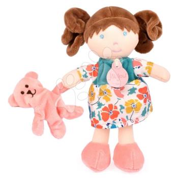 Rongybaba kisbabáknak Mrs Petunia My First Doll Jolijou 21 cm mintás ruciban mackóval puha textilből 0 hó-tól kép