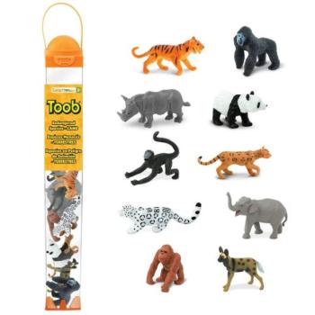 Safari® Toob Veszélyeztetett szárazföldi állatok 10 figura kép