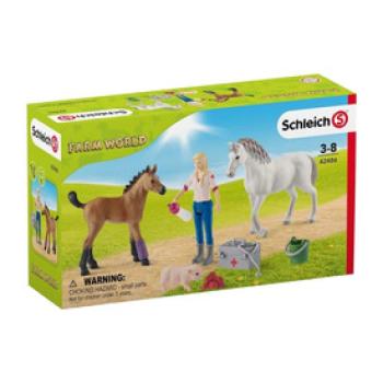 Schleich Látogasson el orvoshoz kancával és csikókkal kép