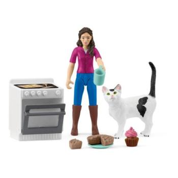 Schleich Pék macskával és kiegészítőkkel kép