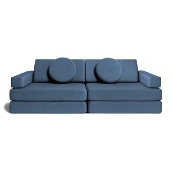 SHAPPY PLAY Gyermek kihúzható habszivacs kanapé Szín: Navy Blue kép