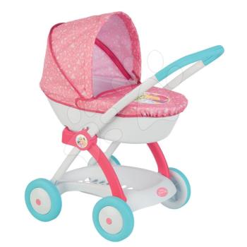 Smoby mély babakocsi Pastel Hercegnők Disney 42 cm játékbabának rózsaszín 254102 kép