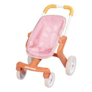 Sport babakocsi bolygókerekekkel Pop Pushchair Soft Baby Nurse Smoby textil huzattal 42 cm játék babának 53 cm magas tolókarral 18 hó-tól kép