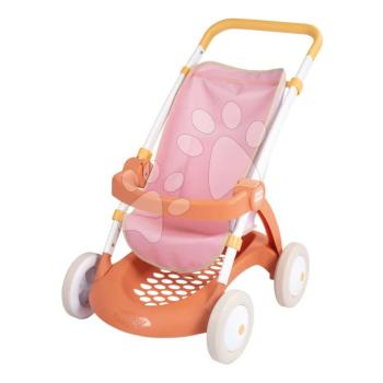 Sport babakocsi textil huzattal Pushchair Soft Baby Nurse Smoby 42 cm játék babának 58 cm magas tolókarral 18 hó-tól kép