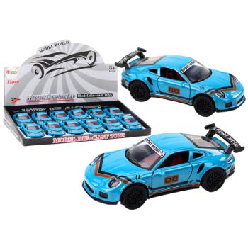Sportkocsi 1:32 figura kék fém légterelő kép