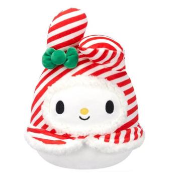Squishmallows: Hello Kitty és barátai plüss 20 cm-es – My Melody piros fehér csíkos kép