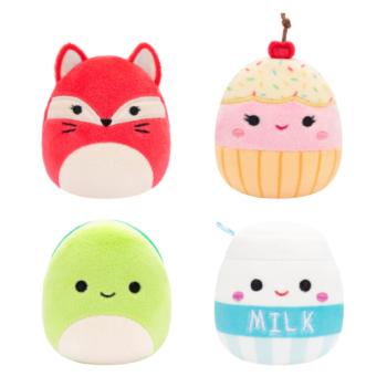 SQUISHMALLOWS Micromallows 4Pack - Róka, Teknős, Tej, Torta kép