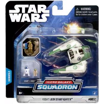 Star Wars: Micro Galaxy Squadron jármű figurával 8 cm-es - Yoda és R2-D2 Jedi Starfighterrel kép