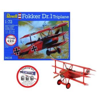 Starter Kit repülőgép 74116 - Fokker DR.1 Triplane (1:72)