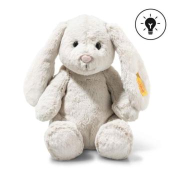 STEIFF Friends Light at Night Hoppie nyúl, világosszürke plüss játék kép