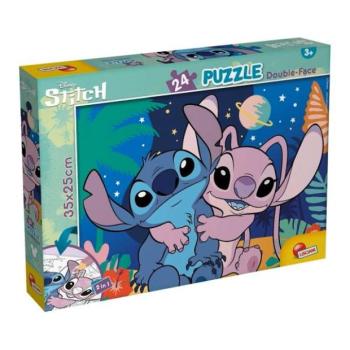 Stitch puzzle kétoldalas 35x25 cm 24 darabos kép