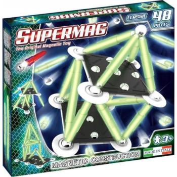 SUPERMAG mágneses építőkészlet Clasic glow 48db kép