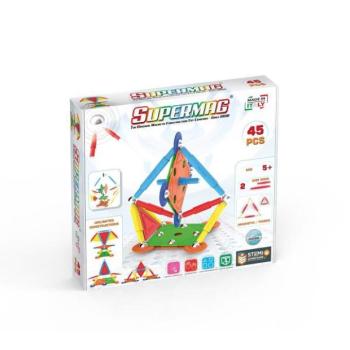 SUPERMAG mágneses építőkészlet Multicolor 45db kép