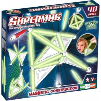 SUPERMAG mágneses építőkészlet Tags glow 48db kép
