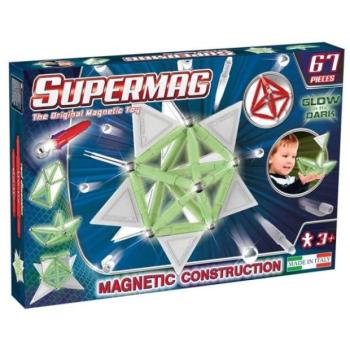 SUPERMAG mágneses építőkészlet Tags glow 67db kép